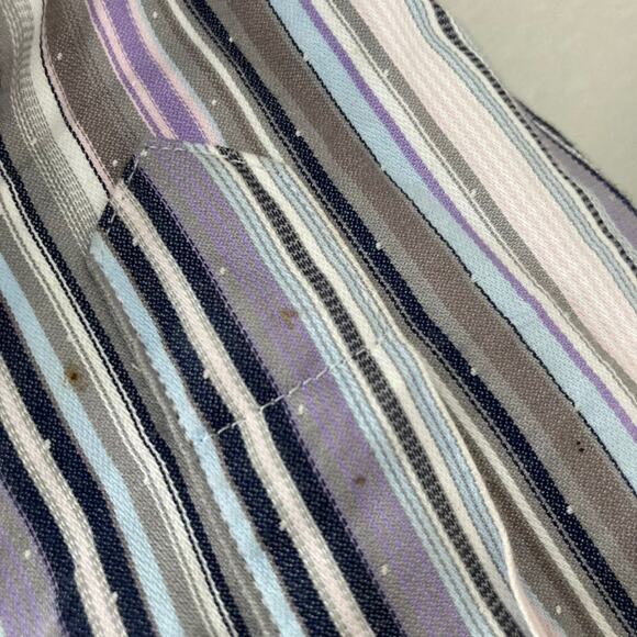 Thomas Dean Speckled Stripe Button Down Shirt - Purple Black Grey - Medium 10/12 - Picture 6 of 6